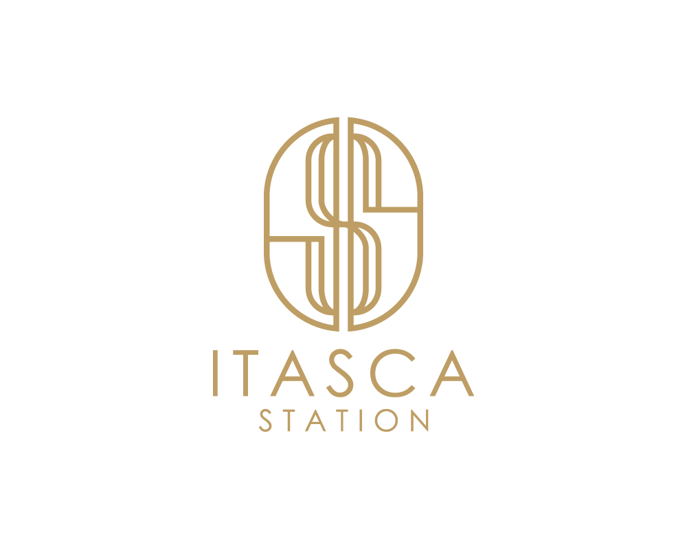 A logo with the text